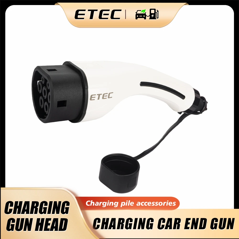 Etec Ev Oplader Stecker Typ 16 a 32 a 8 kw 11 kw 22 kw 1 Fase 3 Fase Car Onboard Charging Gun Head (Vehicle End) Mounting Statio