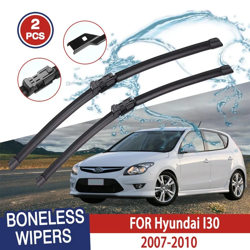 Wiper Blades For Hyundai I30  2007-2010 Front  Windshield Clean Window Windscreen Auto Parts Car Rain Brushes 24\'\'+18\'\'