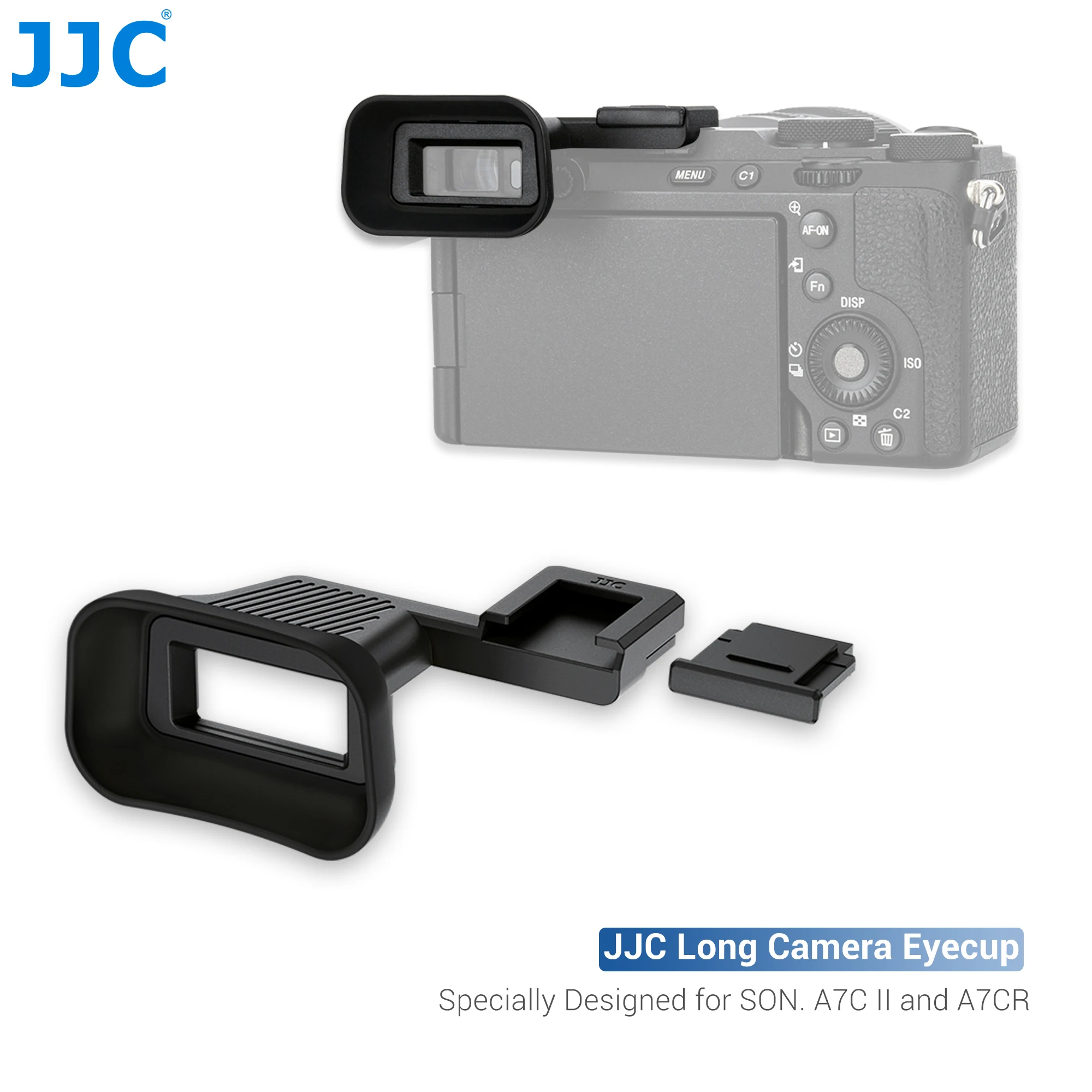

JJC A7CII A7CR Eyecup Eyepiece Soft Silicon Extended Camera Eye Cup Viewfinder Special Designed for Sony Alpha A7CII A7CR Camera