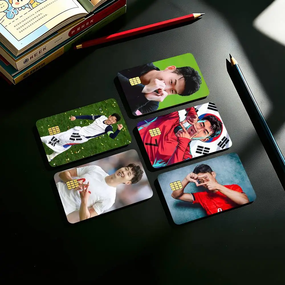 Hot Football Star Son Heung min Credit Card HD Stickers Small Chip Waterproof Sticker Game Card Decal Gift