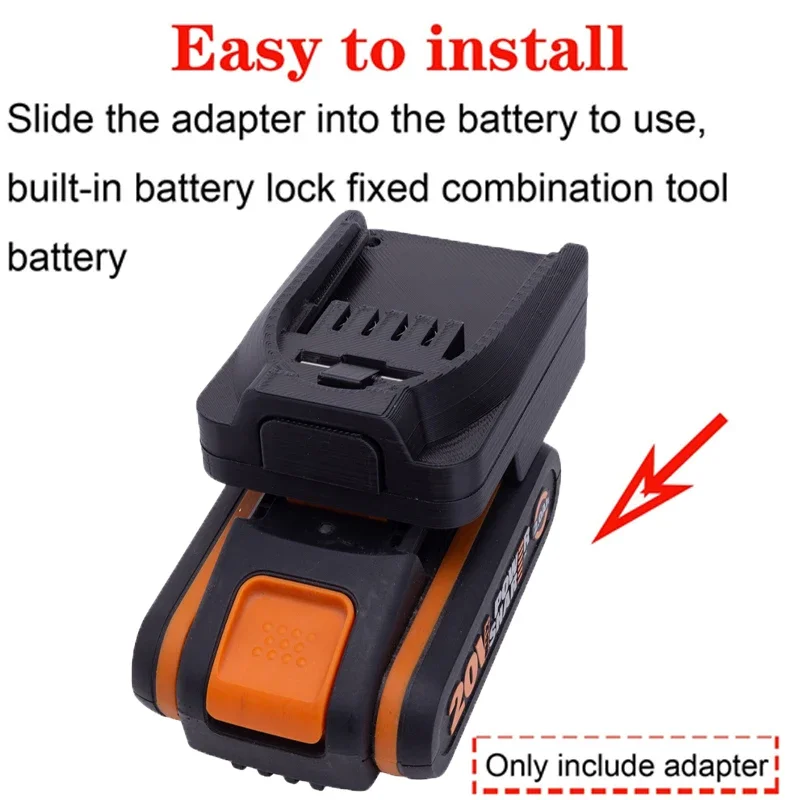 Imagem -04 - Adaptador Conversor para Bateria Bosch Acessórios para Ferramentas Elétricas Pba Li-ion Tools Worx 20v 4pin 18v