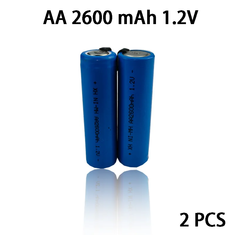 100% genuine, environmentally friendly, and durable 1.2V AA2600mAh No.5 battery, suitable for wireless microphones and chargers