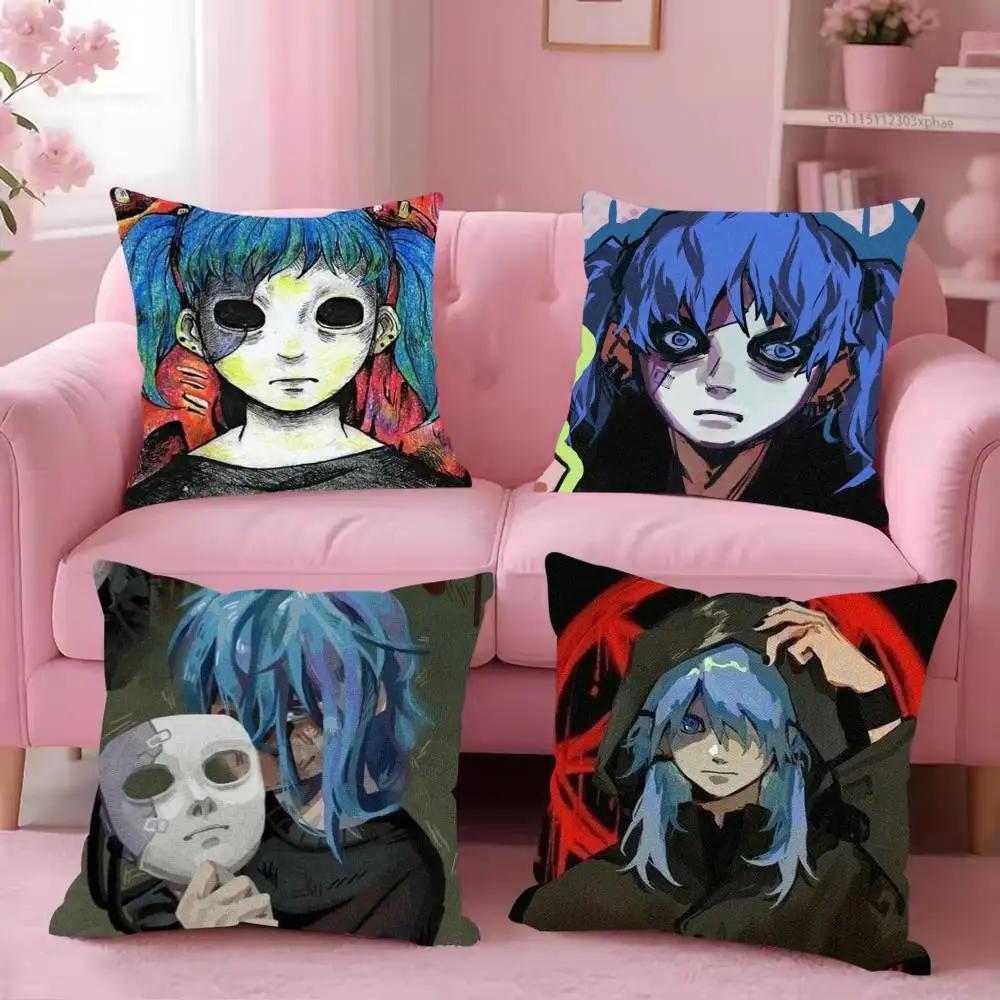 S-Sally Face Sal Fisher Pillow Case For Living Room Bedroom Hotel Pattern Printed Cushion Cover Decorations and Protector