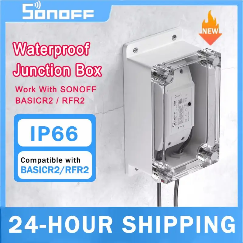 Sonoff IP66 Waterproof Junction Box Dustproof Easy To Install Ensures Safe Use Of Sonoff Basic/RF/Dual/Pow In Wet Environments