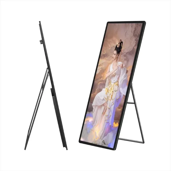 69 Inch Lcd Digital Poster Display Portable Frees Tanding Kiosk Smart Advertising a Sign Lcd Digital Signage Display