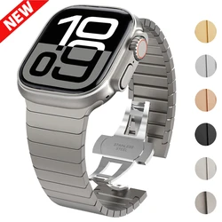 Metal Strap For Apple Watch 11 46/42mm Business Bracelet Stainless Steel Correa For Iwatch 10 9 Ultra3 49mm 44/42/45mm Watchband