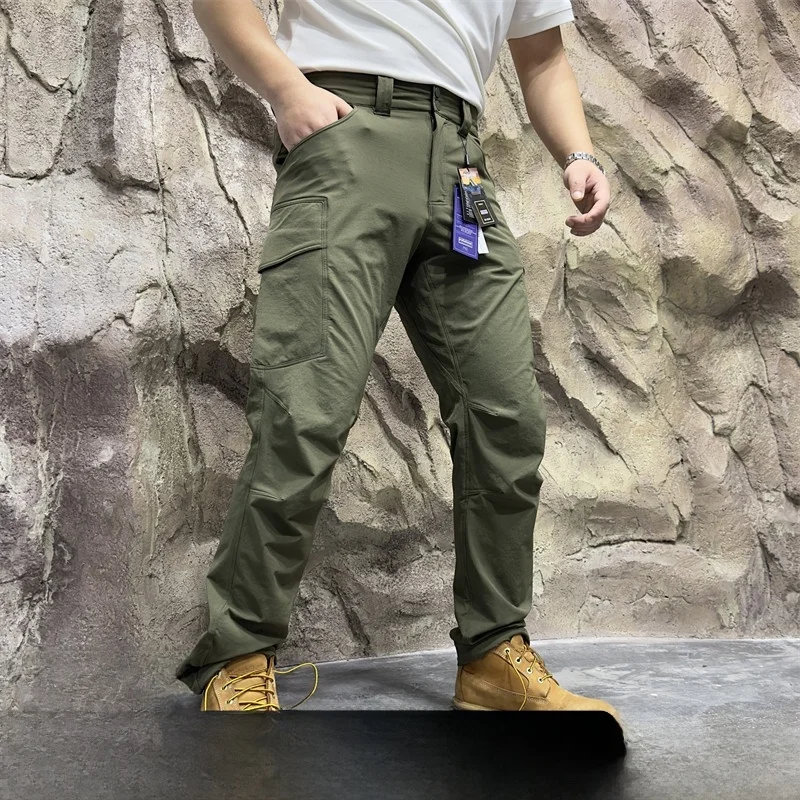 

Tactical Qui Dry Waterproof Soft ell Pants Men's Outdoor Casual Trousers Spring Summer Lightweight Breathable Cargo