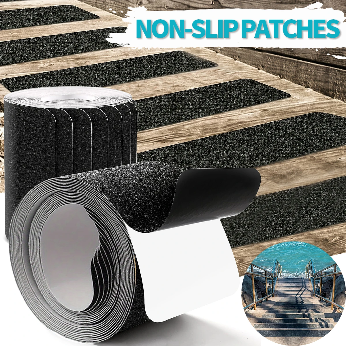 LifeGrip Anti Slip Traction Treads Best Grip Tape Grit Non Slip For Stair Steps Ramp Skateboards Adhesive Non Slip Strips