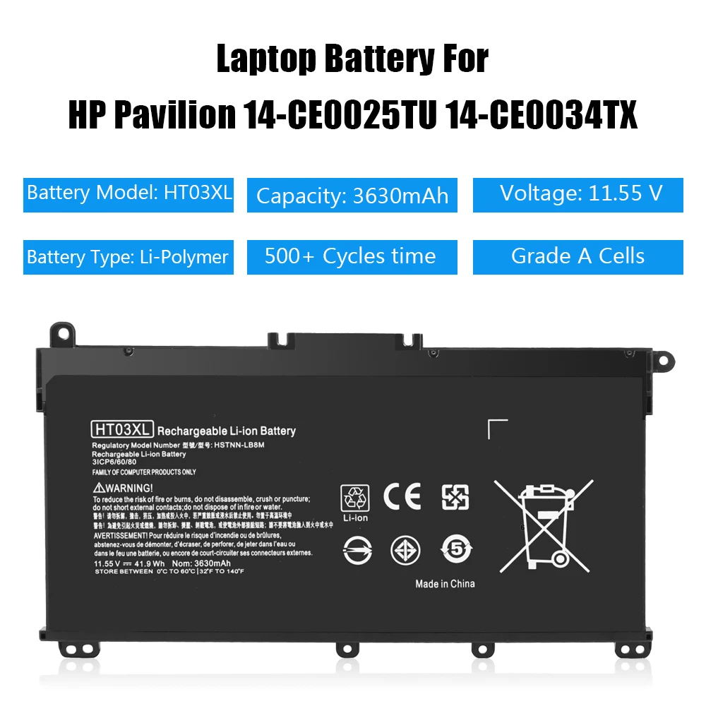 Imagem -03 - Liscn Bateria para hp Pavilion Ht03xl 14-ce0025tu 15-cs0053cl 15-dw0033nr hp 250 255 g7 Hstnn-lb8l L11421421 Hstnn-lb8m Tpn-q210