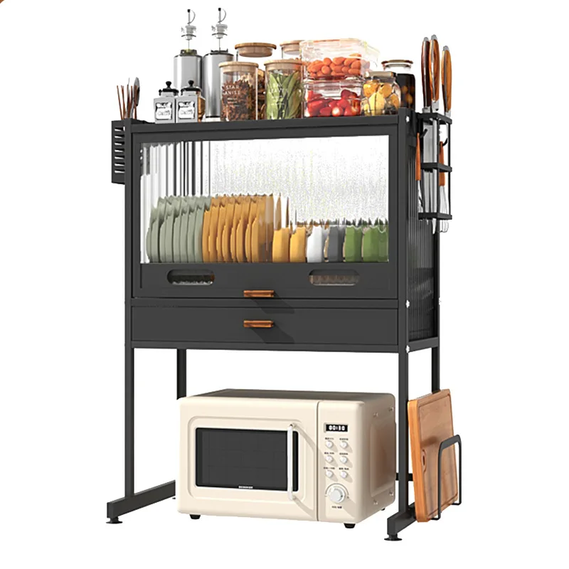 

Kitchen, dishes, shelves, covered, small, household countertops, multi-function, dust-proof