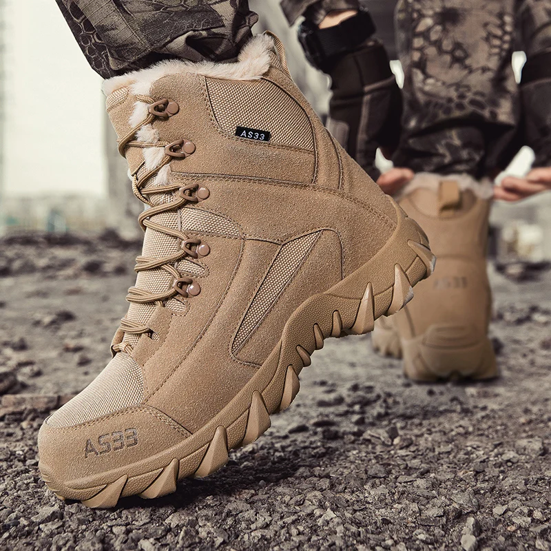 Upgraded Tactics Combat Training Boots Male Outdoors Camping Anti-wear Rapid Response Hiking Shoes Fishing Hunting Sneakers Men