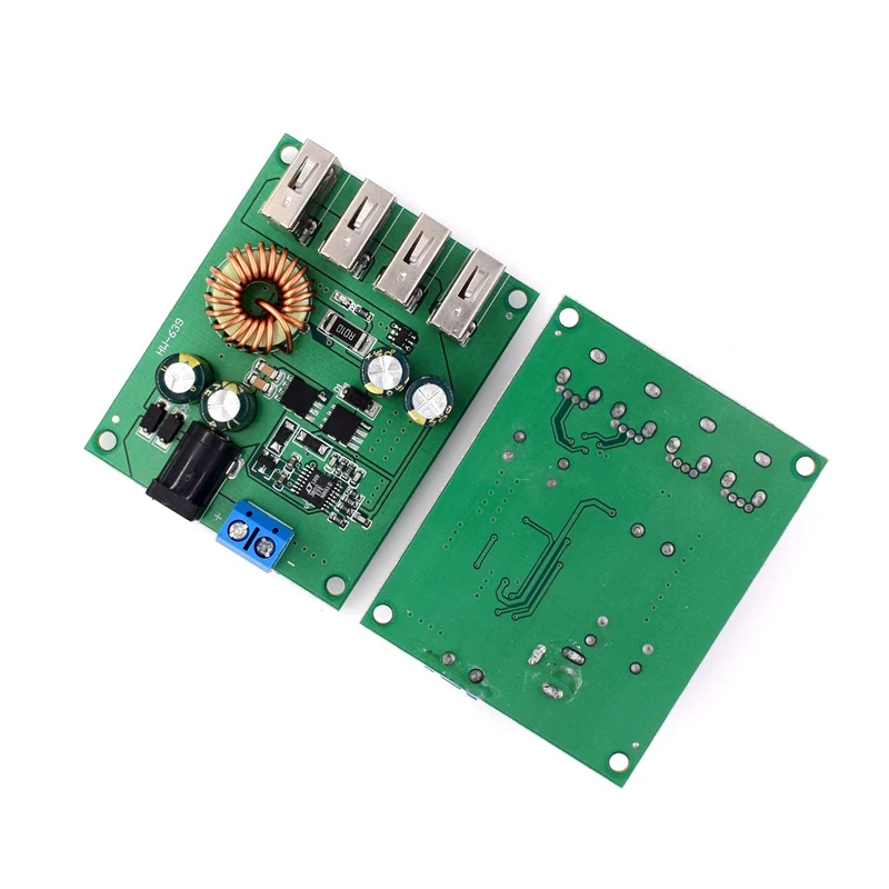 DC DC 7V-60V to 5V 5A 4 Four USB Output Buck Converter Board Step Down Power Supply Module Car Charger High Speed