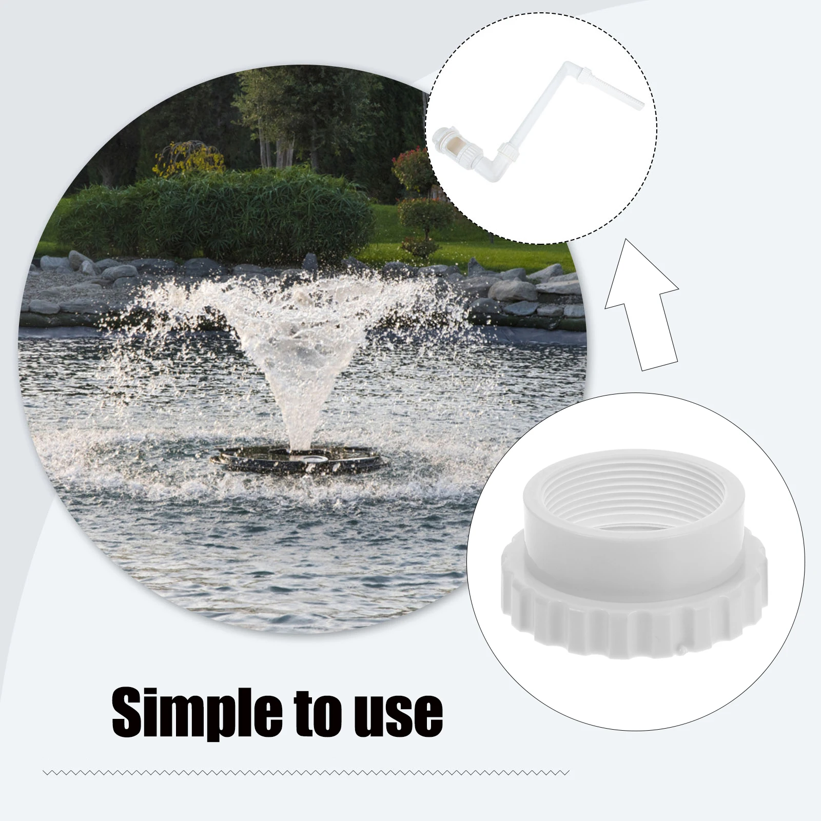 

1pc Pipe Adapter Pool Fountain Connector PVC Hose Connection Garden Pond Accessories Water Fountain Tube Connector for Inground