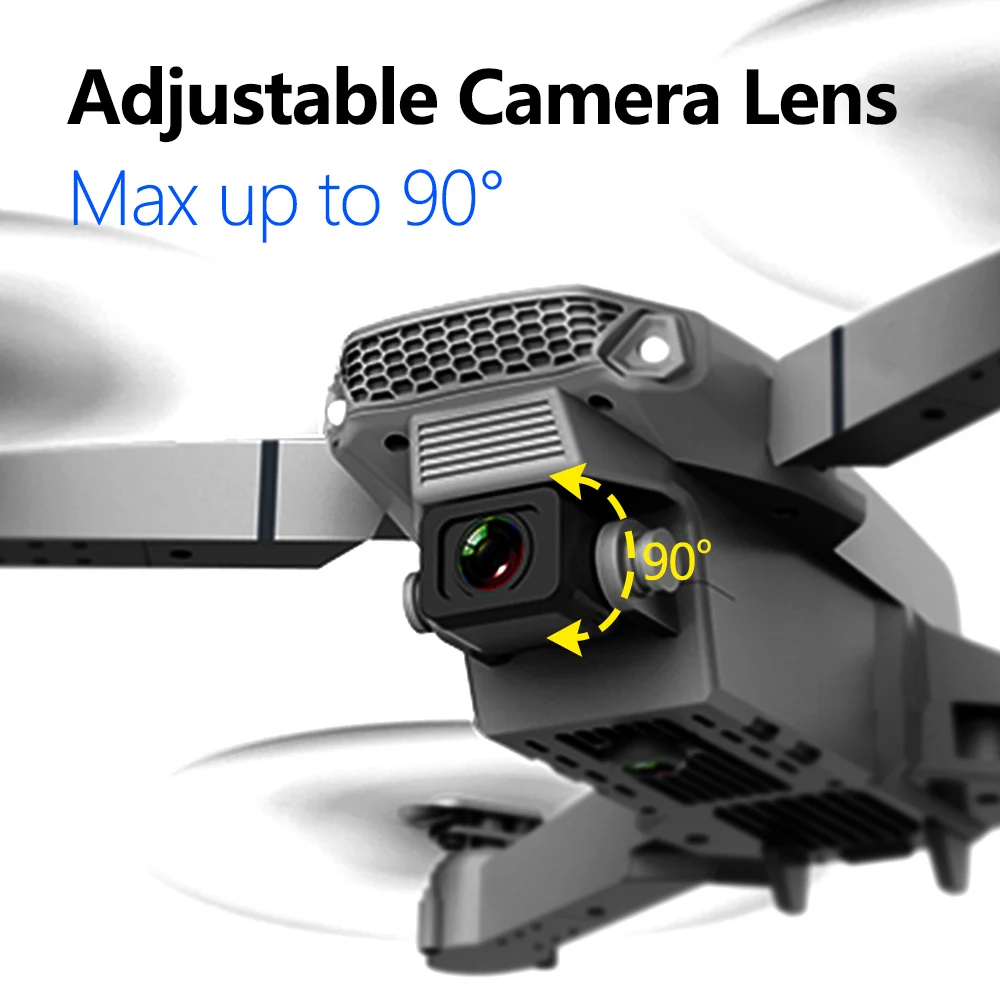 원클릭 신형 드론 E88 UAV 360 도 회전 접이식 미니 리모컨, WIFI 항공 사진 쿼드콥터 장난감 헬리콥터