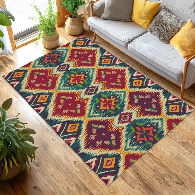 Vibrant Ikat Rug Li…