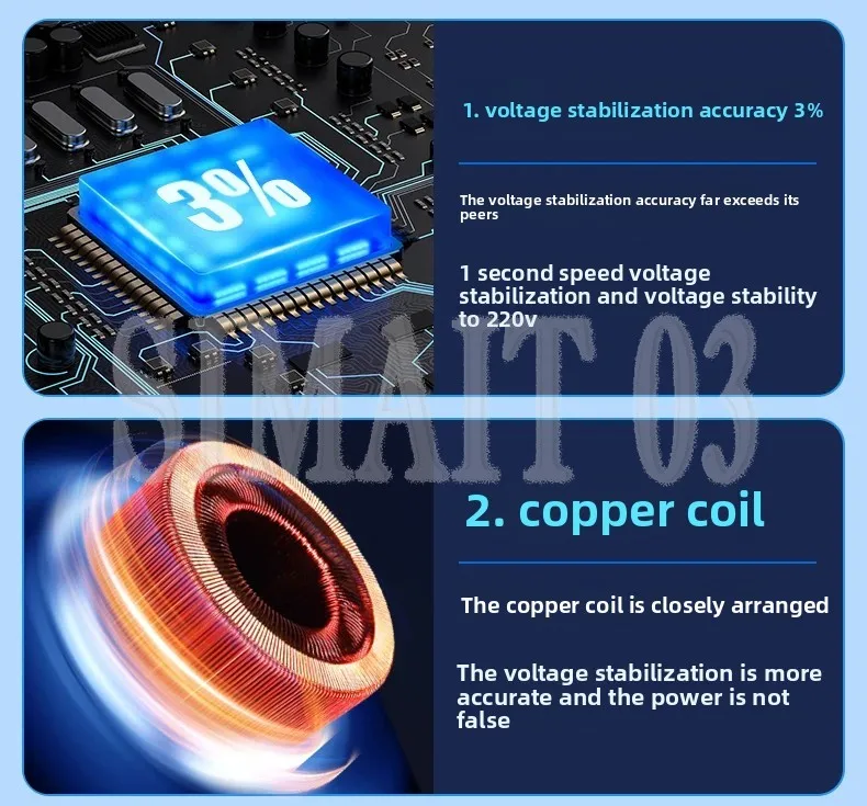 Estabilizador de voltaje CA de alta potencia de 220 V para aire acondicionado, regulador de voltaje automático de 10-60 KW para fuente de alimentación doméstica