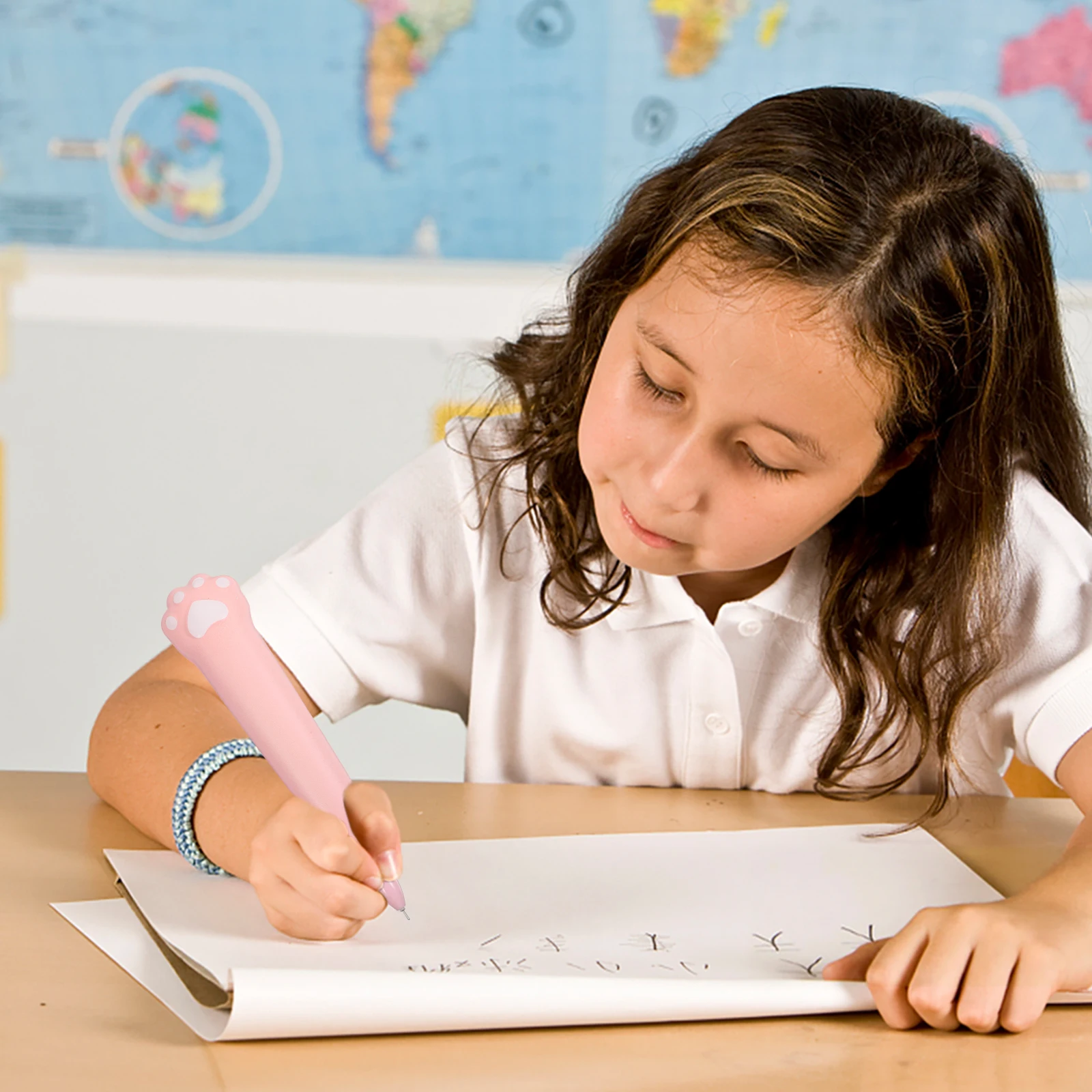 2Pcs Stress Relief Gel Pens Fun Playable Decompression Pen for Kids Adults School Study Office Use Soft Comfortable Squeeze