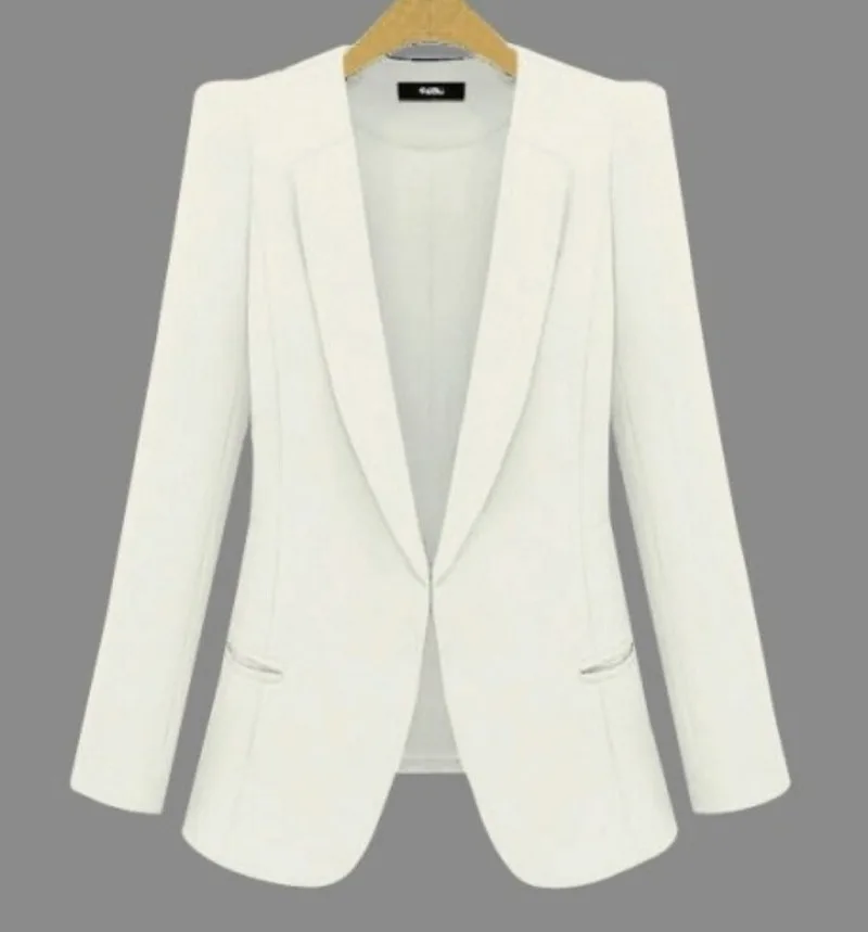 Blazer de peito oculto feminino, blazer de manga comprida, roupas de trabalho de escritório, cores sólidas, novo, primavera, outono, 2022