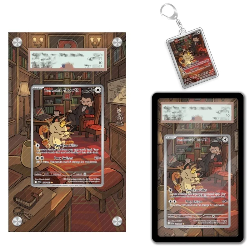 

Акриловый защитный чехол-брелок ArtDisplay для карты Покемон Мяут (PTCG), аниме-мерч, коллекционные товары, игрушки, подарок