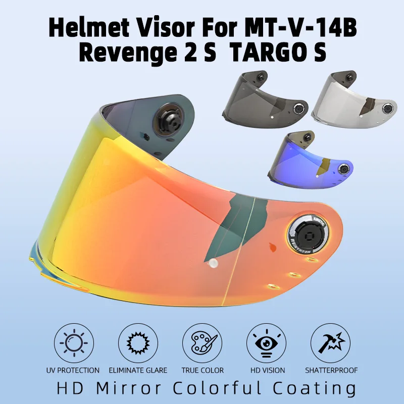 

Helmet visor for MT-V-14B Revenge 2 S Targo S Replacement lens Shield Glasses UV CUT Windshield Full Face Helmet Accessories