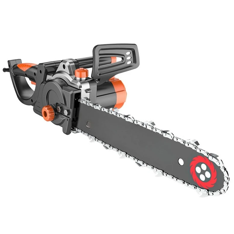 220V Plug-in Electric Chain Saw, Household Multifunctional Handheld Logging Saw (Color Random)