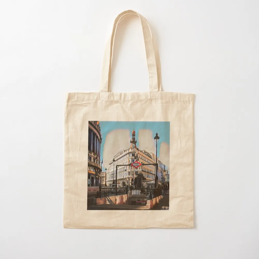 

Madrid streets Tote Bag free delivery bags canvas bags Cloth bags Canvas Tote Bag