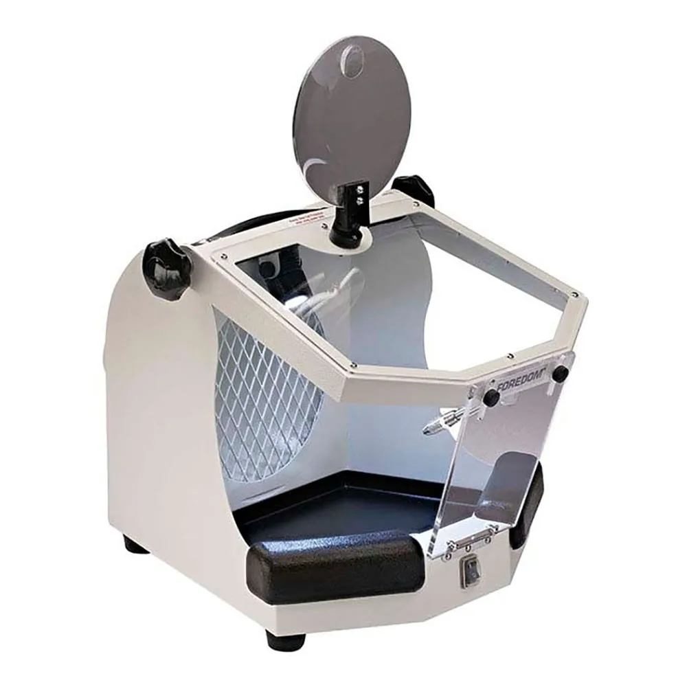Foredom MALC15 Lighted Work Chamber, 2.5X+10X Magnifier LED Light, Dust Containment Station for Jewelry Polishing