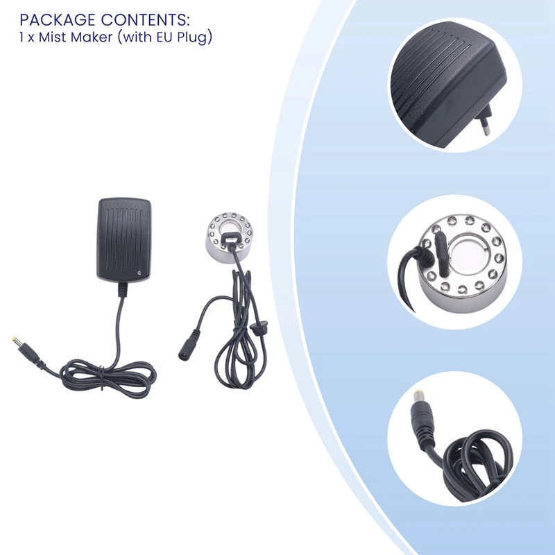 صانع ضباب أميتال 12 مصباح ليد تغيير لون ضباب صانع رذاذ نافورة الماء بركة داخلي في الهواء الطلق مستر مبيدون #3