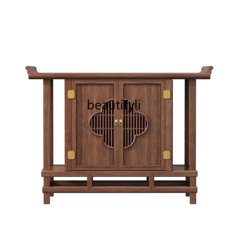 

solid wood xuanguan table simple dining side cabinet entry shoe cabinet case partition facing the door decorative strip table