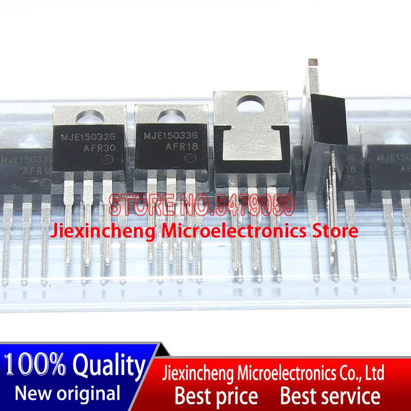 (20 pces = 10pair) mje15032g mje15033g mje15032 mje15033 to220 transistor de áudio 8a 250v novo original