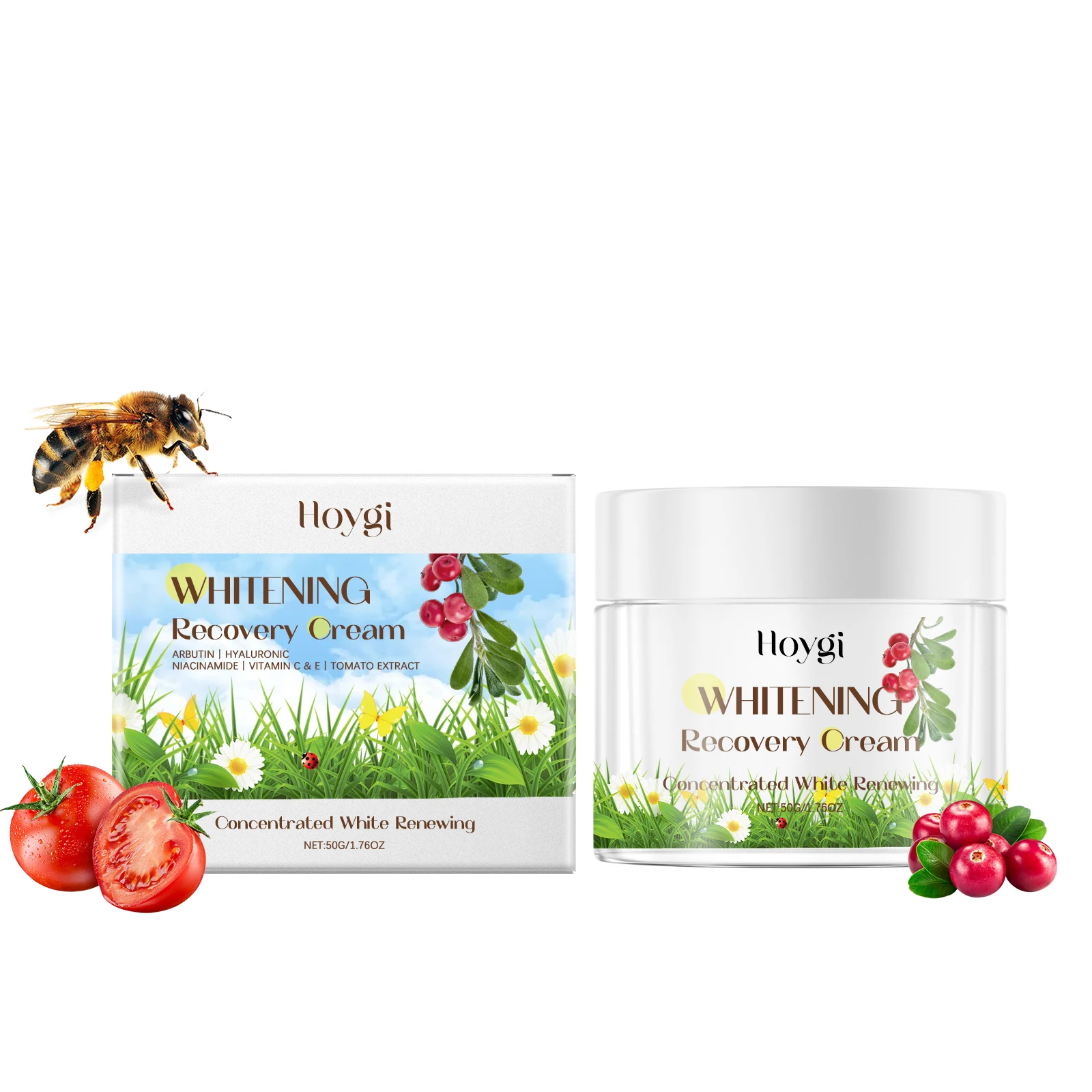 

Whitening Recovery Cream - Brightening Treatment with Magnumatic Vitamin C&E + Tomato Extract - Dark Spot Corrector for Face