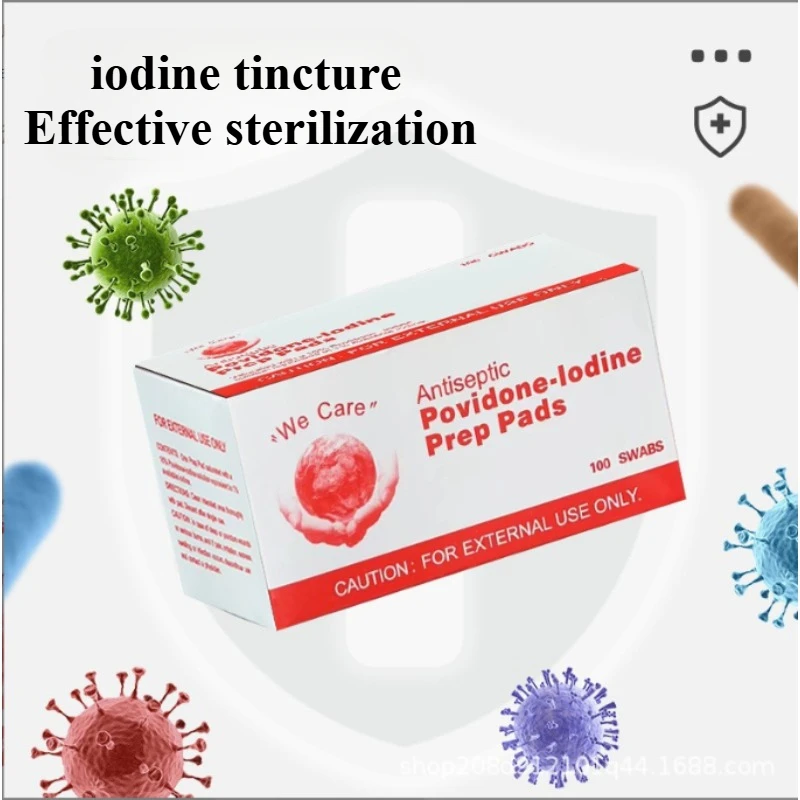 

Йодный раствор в одной упаковке для чистки ран, незаменимые принадлежности для аптечки в спортивных рассудах на открытом воздухе.