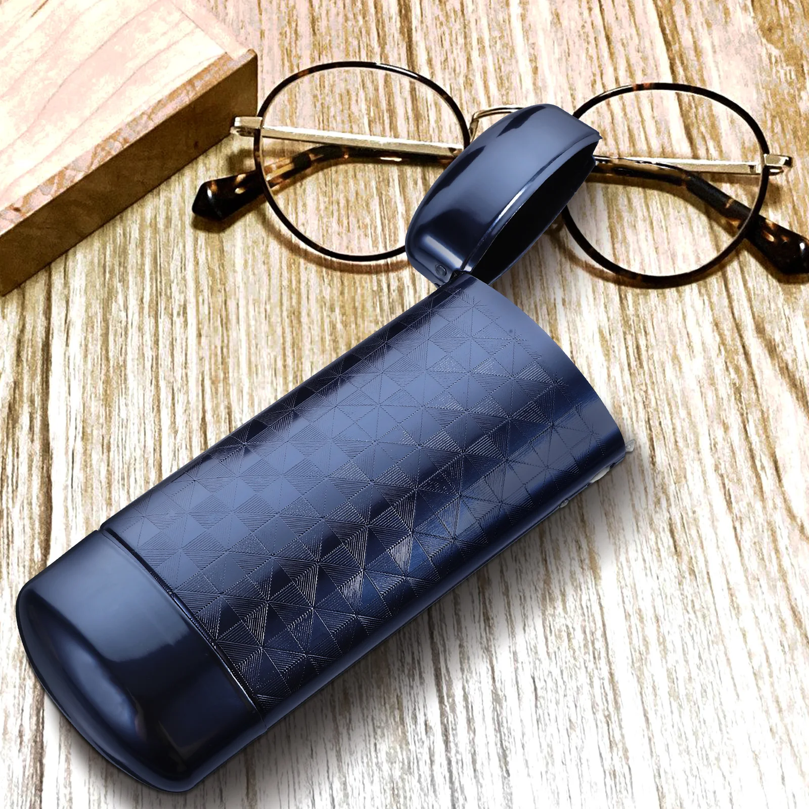 

Aluminum Eyeglass Case Portable Shock-Resistant Glasses Storage Holder For Sunglasses Reading Glasses Durable Outdoor