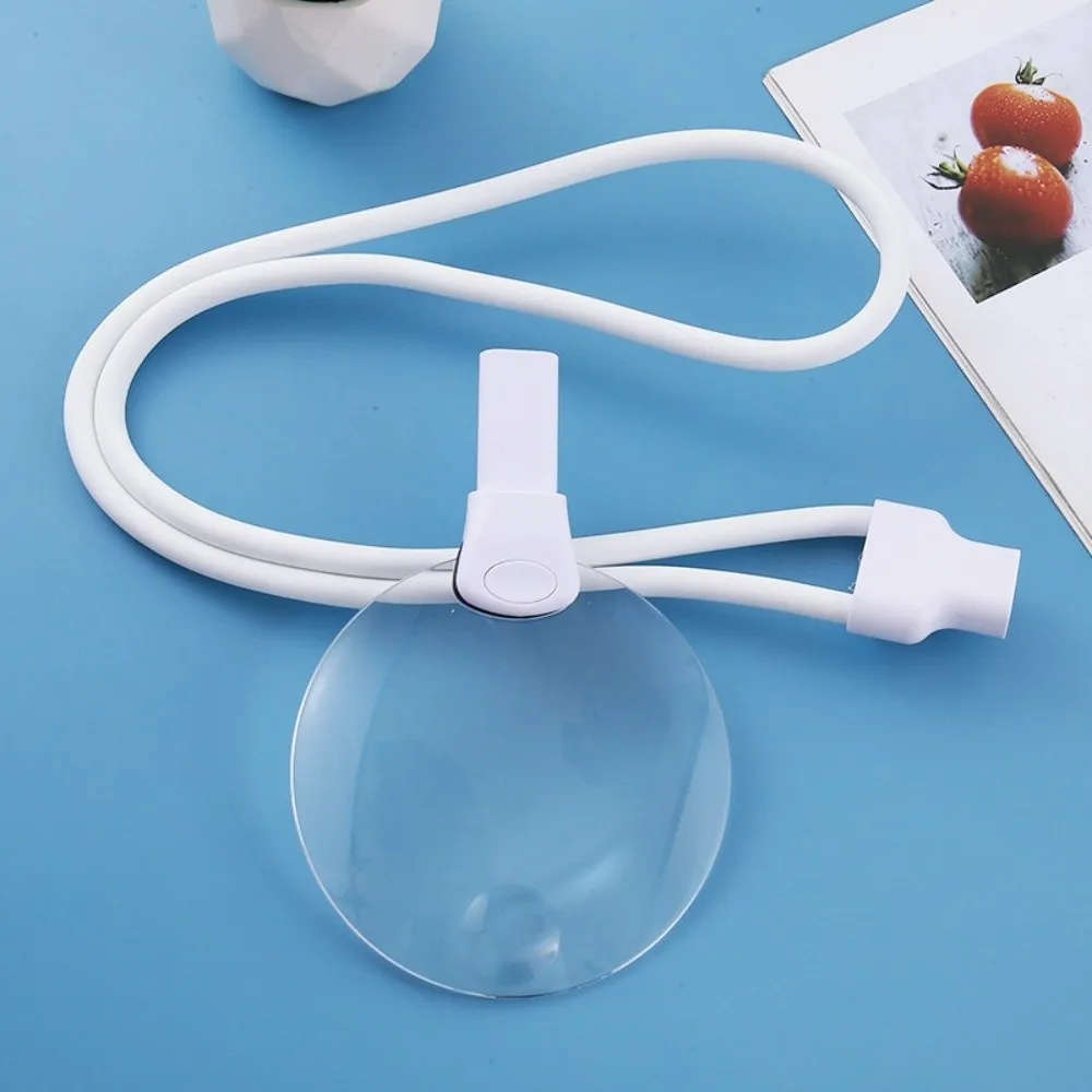 Large Page Hands Free Magnifying Glass Durable 5X 10X Neck Magnifier Portable Adjustable Reading Magnifier Repair