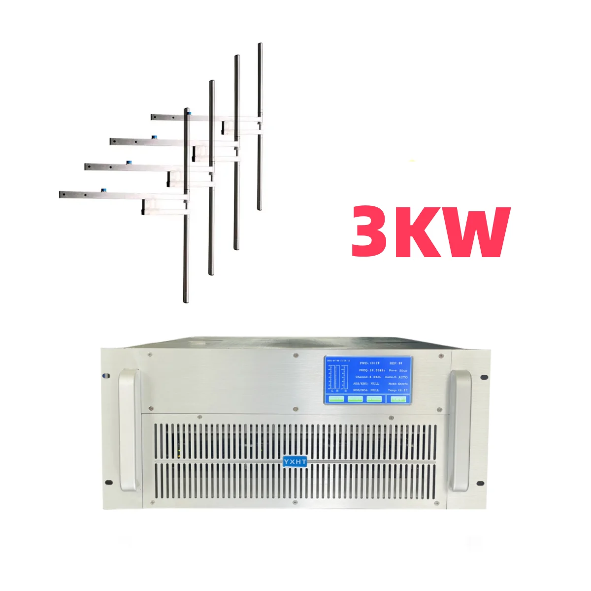 YXHT-2 3000W FM Broadcast Transmitter+4-Bay Antenna Total 2 Equipments