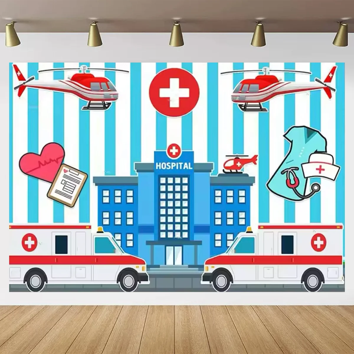 Nurse Graduation Theme Background Hospital Nursing College Graduation Evening Photography  Photos Exhibition Stand Evening Decor