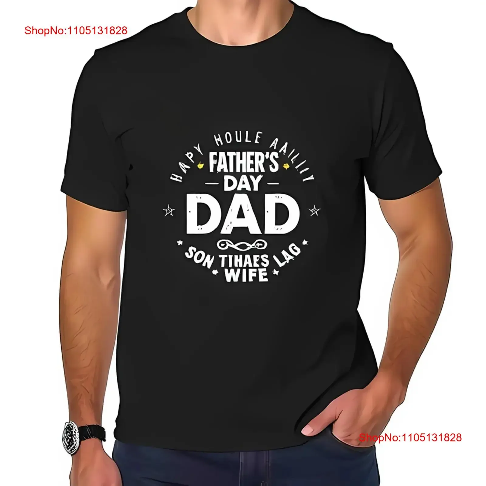 Rustic Father's Day Cotton  T Shirt Vintage Style with All vintage Washed homme Unisex Stretched graphic fashion Comfortable