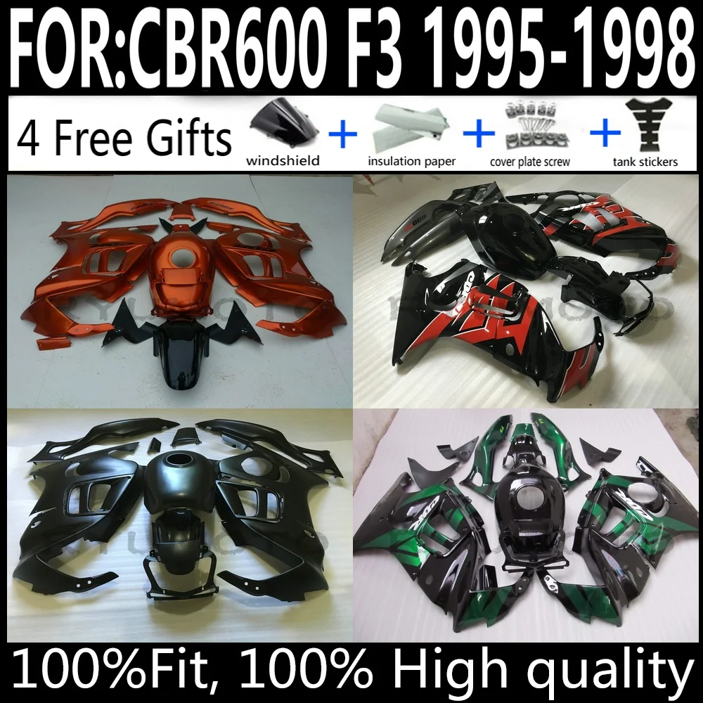 

ABS Plastic Fairing Bodywork Kit Fit For Honda CBR600 F3 1995-1998 Injection Molded Cowling Set Motorcycle Parts Factory Outlet