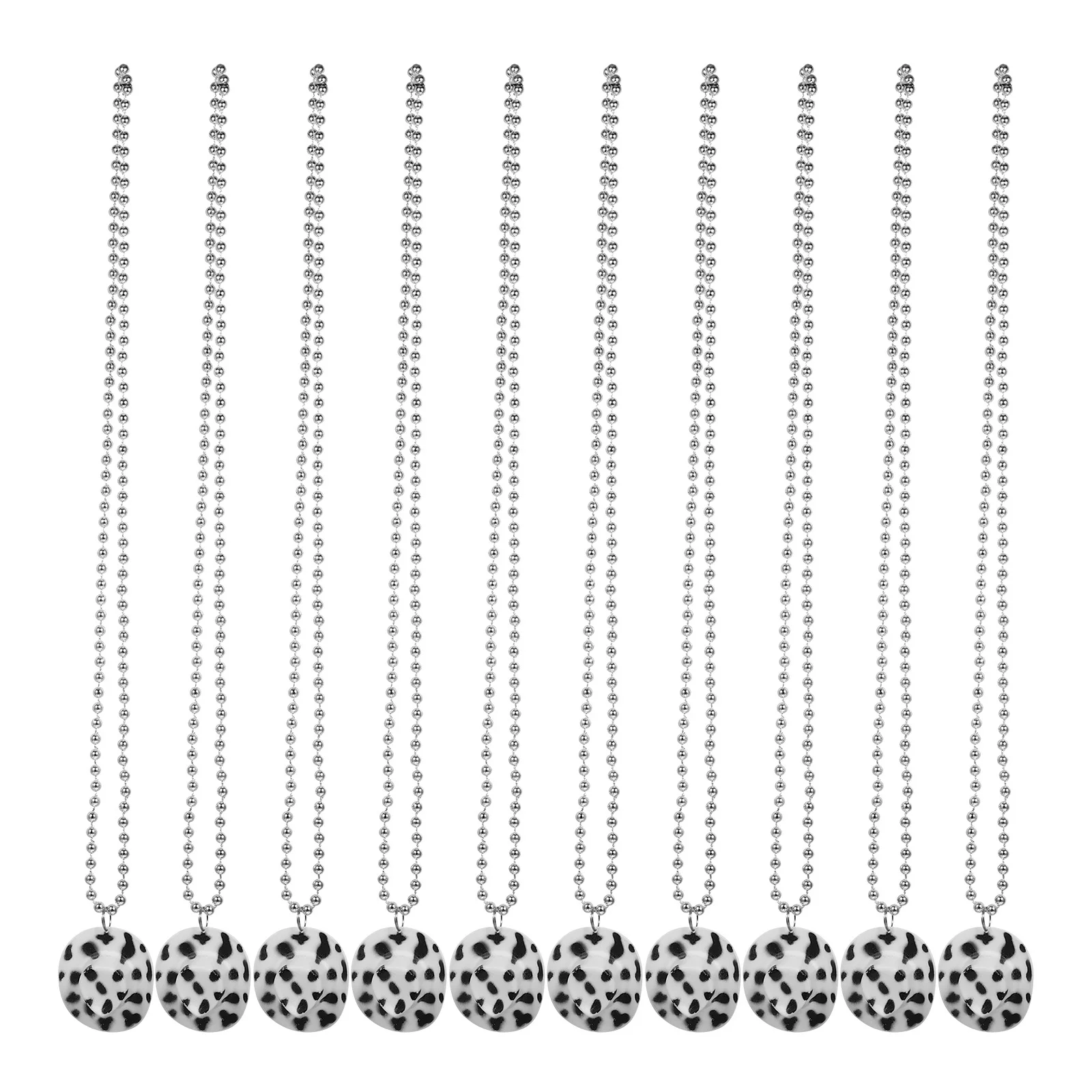 

12Pcs Round Bead Necklace Cowgirl Hat Necklaces Themed Party Cowgirl Hat Pendant Decorative Accessory Necklace