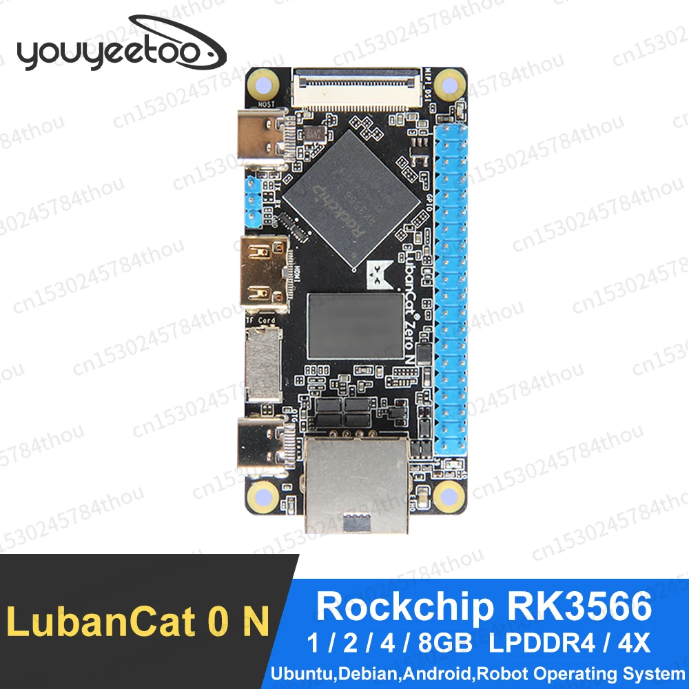 

Youyeetoo LubanCat Zero N Card computer RK3566 development board 1GB/4GB Gigabit Ethernet port 1TOPS NPU 4K decoding USB host