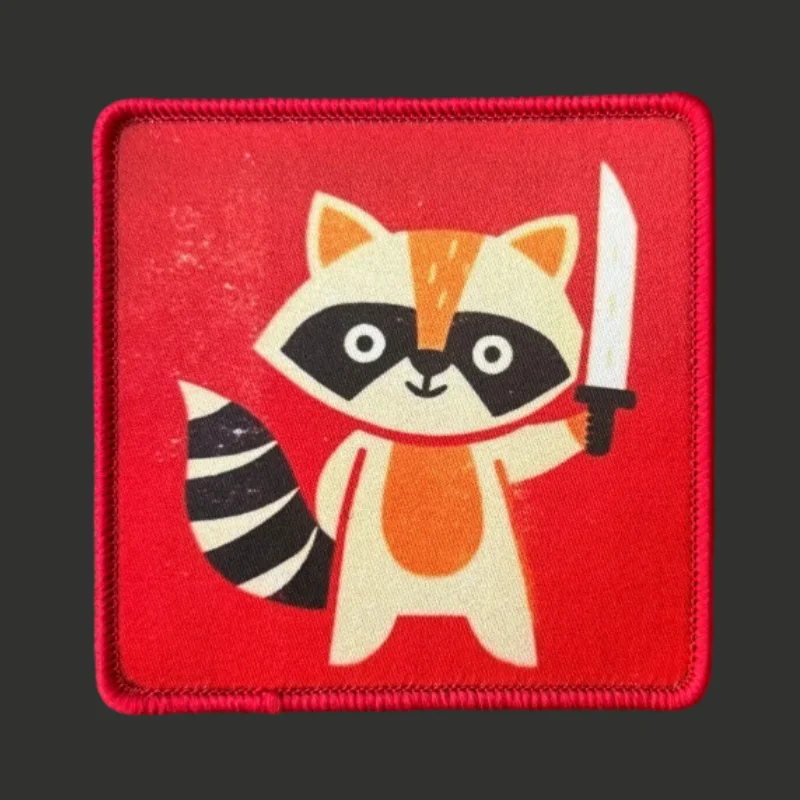 Parche táctico mapache con velcro para mochila militar - imagen 5