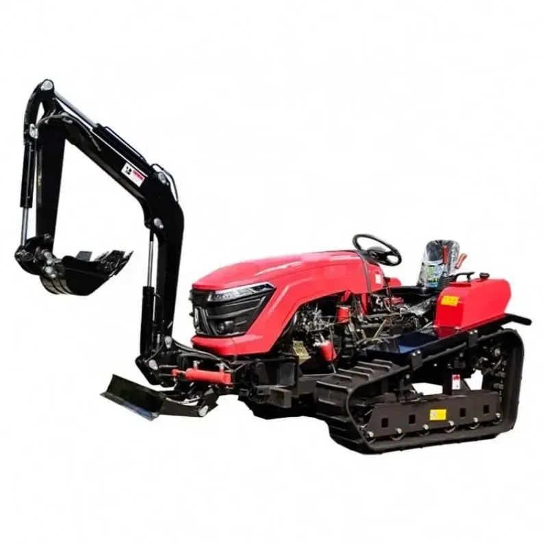 New Multi Functional Micro Self Propelled Rotary Tiller Ditching Small Agricultural Field Crawler Tractor Wholesale