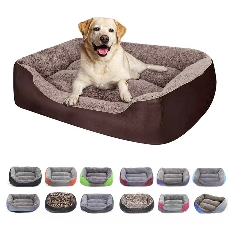

Wholesale custom breathable dog sofa bed dual-purpose double-sided pet bed and accessories kennel large rectangular pet cat bed