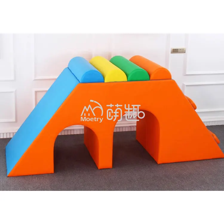 Moetry Double Tunnel Bridge Soft Play Equipment Indoor Sensory Playsets for Baby Toddler Foam for Daycare Centers Kindergartens - view 2
