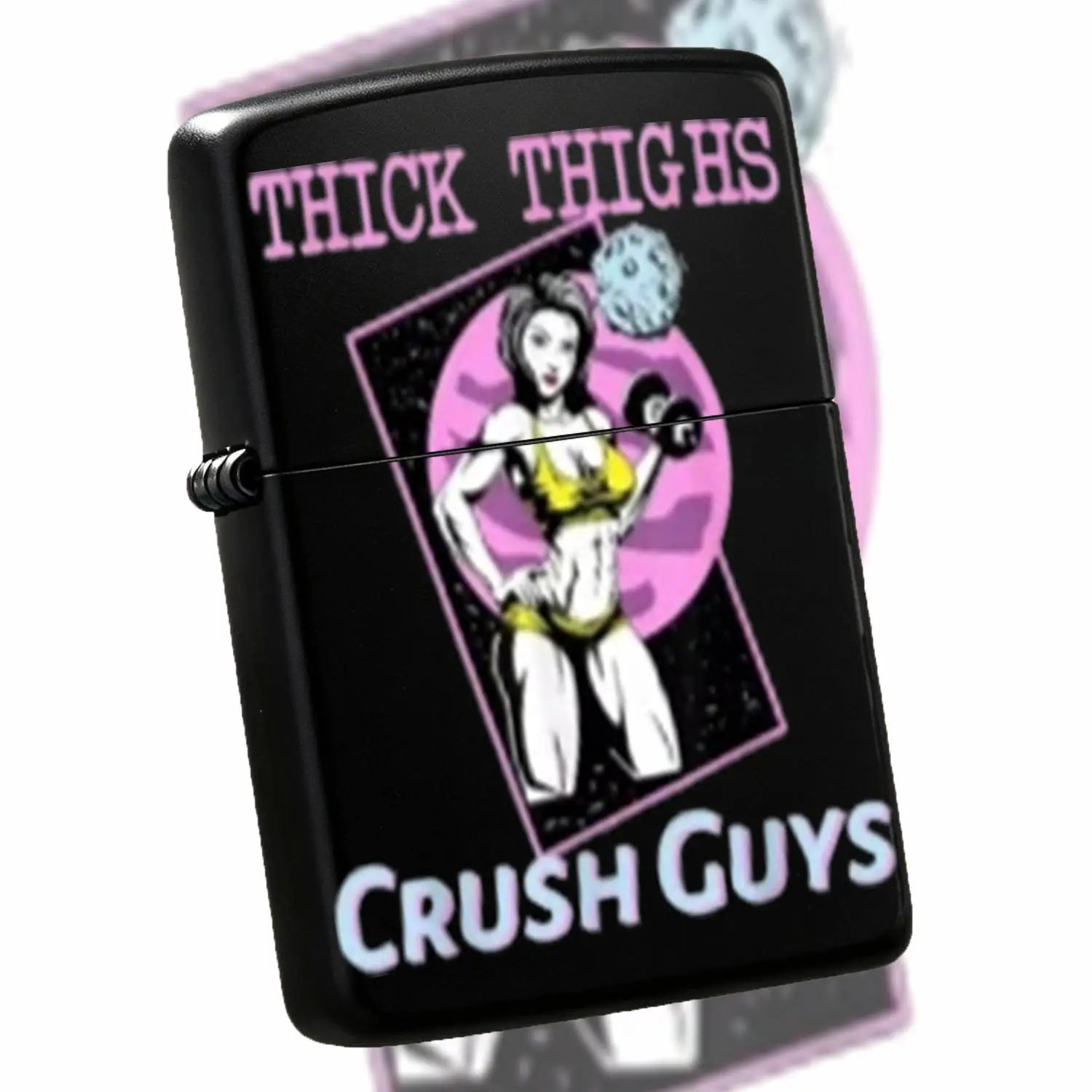 Fun Portable Lighter With Thick Thighs Crush Guys Fitness Themed Print, Stylish Decorative Igniter For Daily Outdoor Indoor Use, Practical Trendy Accessory Gift For Fitness Enthusiasts, Multi-Scenario Applicable Cool No A Humorous And Inter