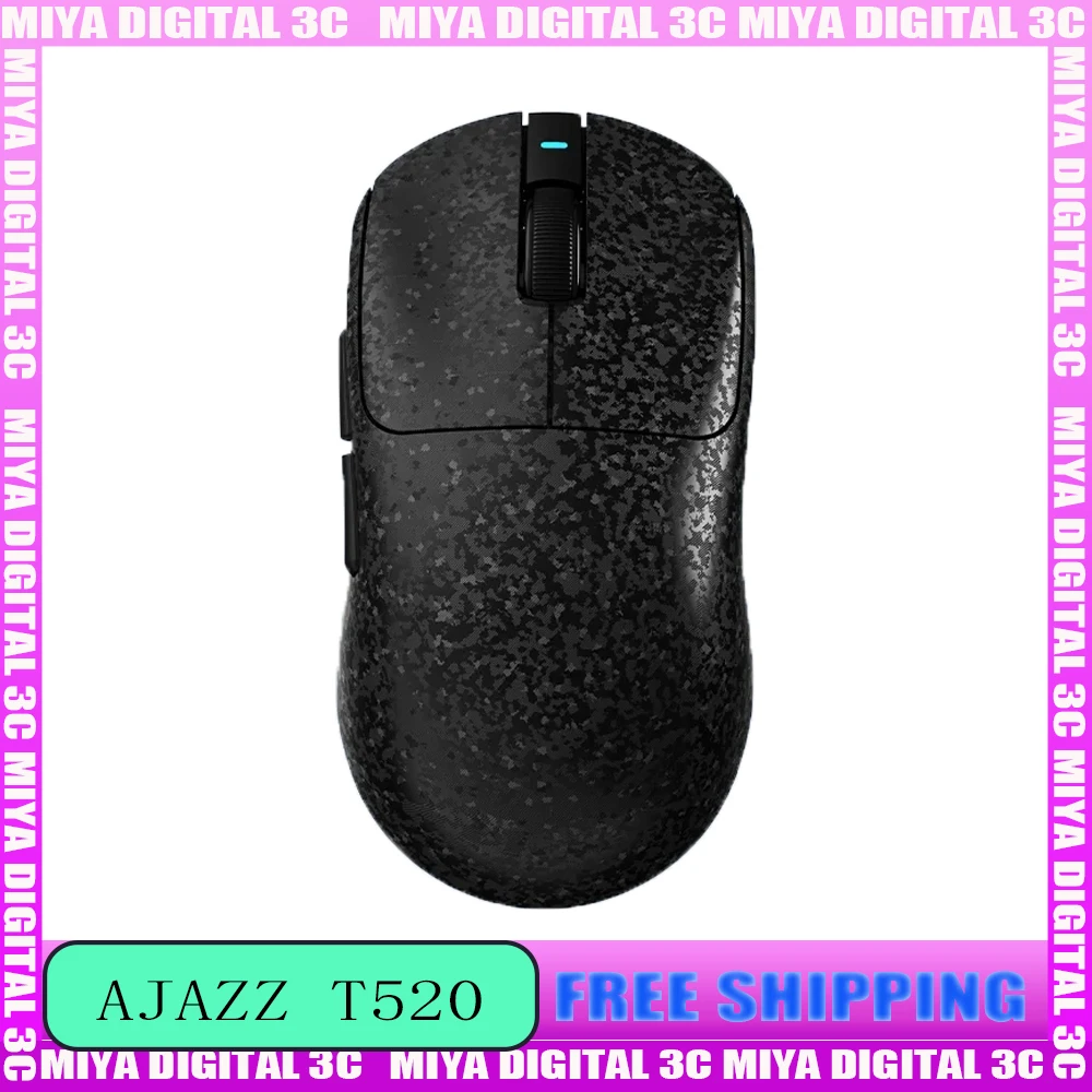 

Игровая мышь Ajazz T520 из углеродного волокна, беспроводная, 3 режима, легкая, Paw3395, офисная мышь для киберспорта, аксессуар, Fps Gamer Custom
