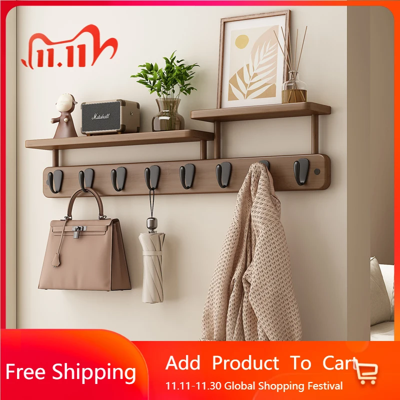 

Wooden Wardrobes Coat Racks Indoor Open Modern Minimalist Plant Shelves Coat Racks Garment Living Room Perchero Salon Furniture