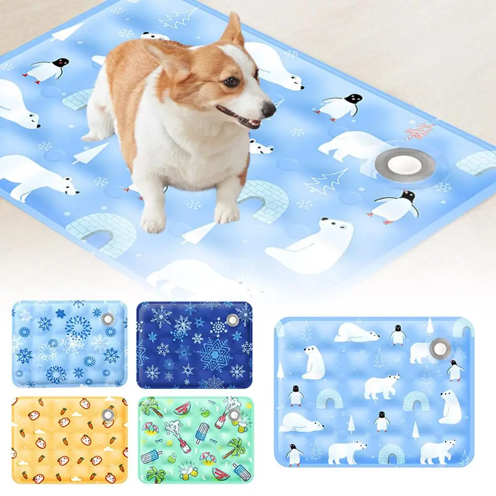 Alfombrillas de refrigeración de verano para mascotas, manta de hielo para perros y gatos, sofá portátil para acampar, Yoga, dormir, accesorios para mascotas J4b9