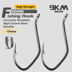 9KM Catfish Hooks Big River Hooks 25~100Pcs Live Cut Bait Fishing Hook for Catfishing Flathead Worm Hook Saltwater Freshwater