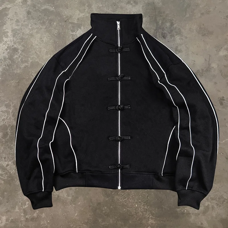 

Толстовка с капюшоном в полоску и воротником в американском стиле High Street, свитшот Long Sve, зимний женский кардиган, одежда